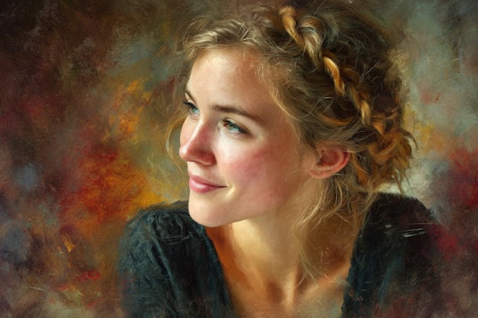 paint digital oil painting portrait