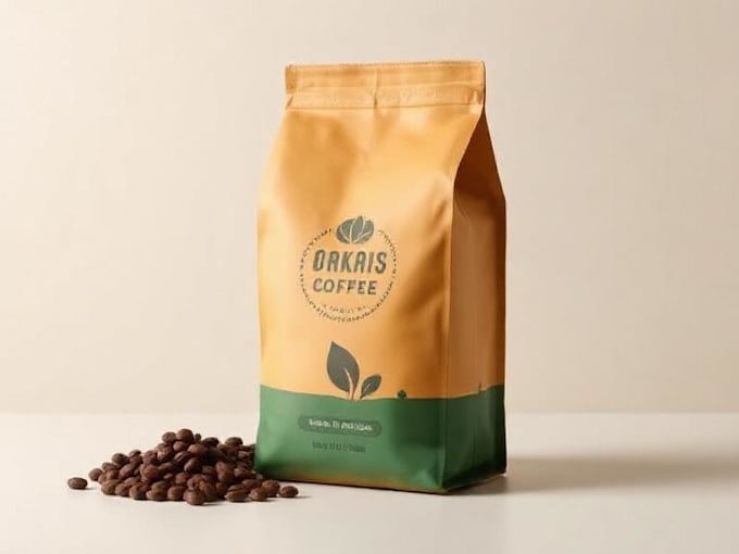 create a coffee bag, packaging and label sticker design