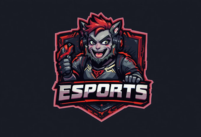 design custom gaming cartoon logo