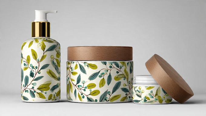 design cosmetic packaging  bottle or jar mockup
