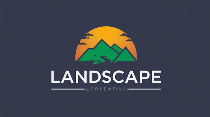 design a unique minimalist landscape logo