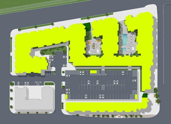 Render master plan, 2d site plan floor plan layout landscape ...