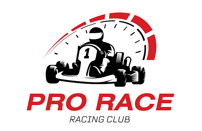 create high quality beautiful kart racing logo design