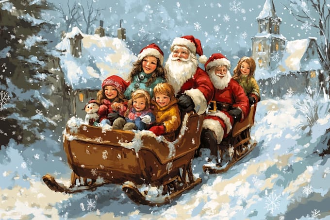 draw christmas cartoon caricature