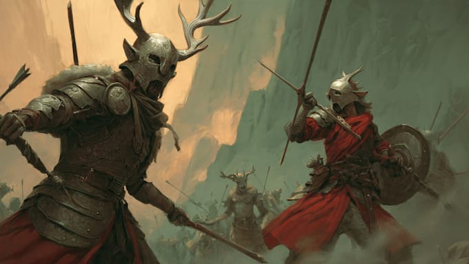 fantasy illustrations, concept art, and card game art