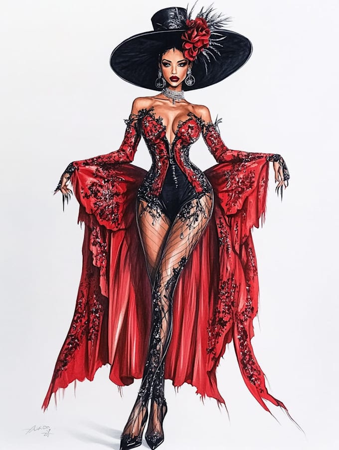 Draw a professional fashion illustration by Duncanvaughan | Fiverr