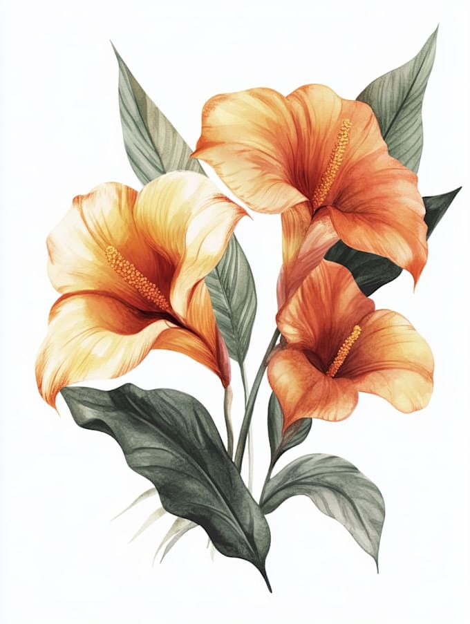 create watercolour botanical illustrations