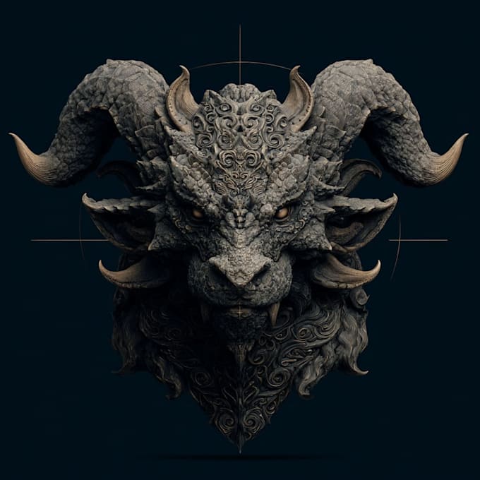 design mythical beasts, monsters, fantasy logo or illustrations