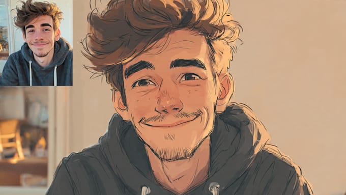 draw cute cartoon portrait