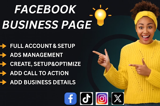 create, setup, fix and optimize your facebook business page professionally