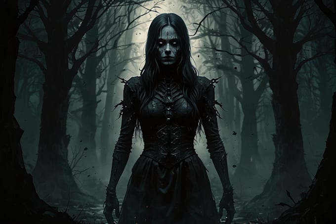 do sci fi horror and fantasy scene concept art illustrations