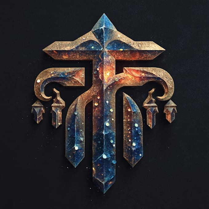 create a fantasy game logo and branding