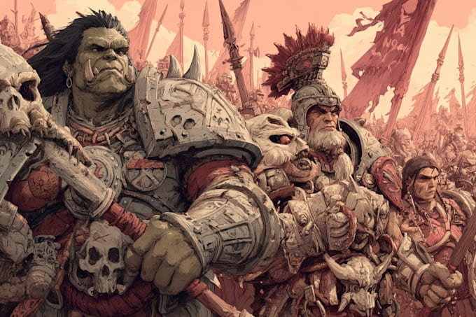 draw warhammer 40k figures with old school