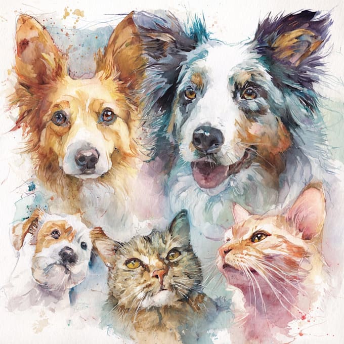 make pet portrait, dog portrait, cat portrait