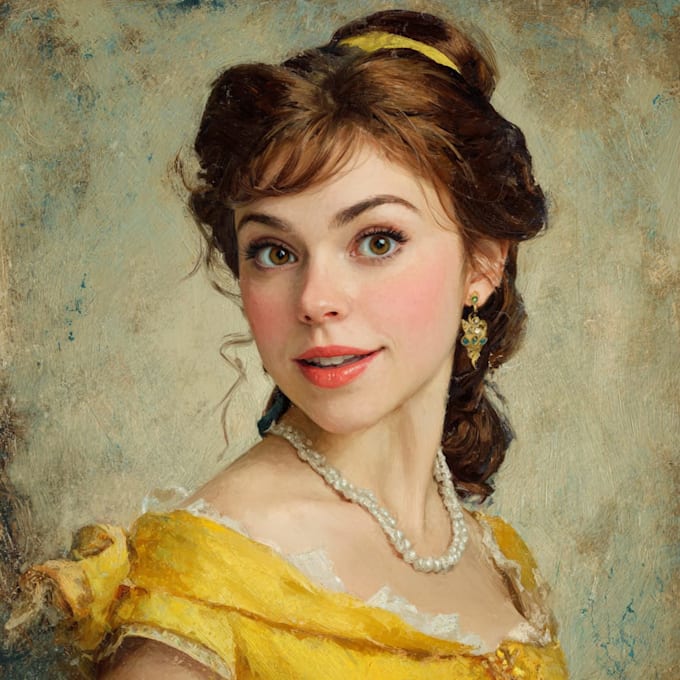 beautiful portrait in disney cartoon
