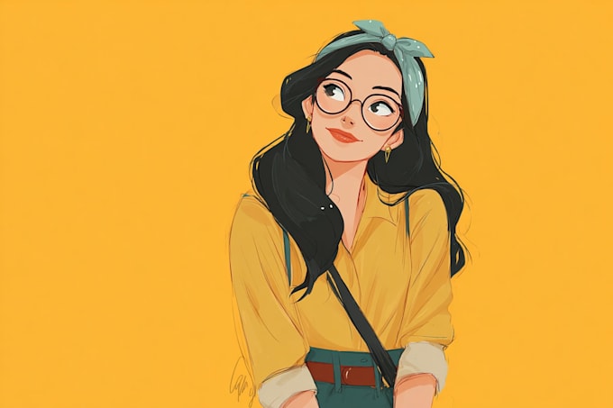 make yourself portrait into a disney style cartoon