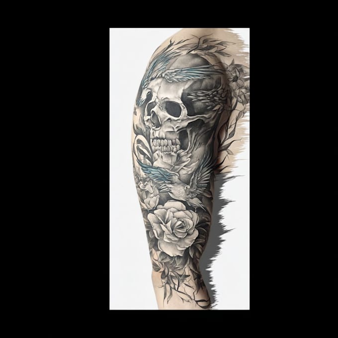 high end dotwork tattoo design for you