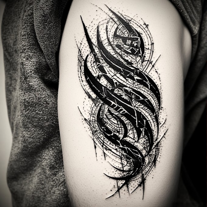 make a personalized tribal tattoo illustration