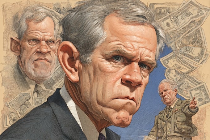 design an political or satirical cartoon