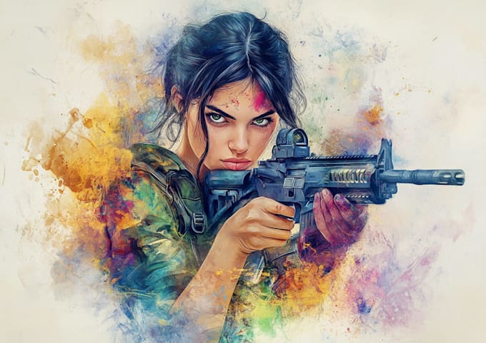paint a watercolor painting portrait