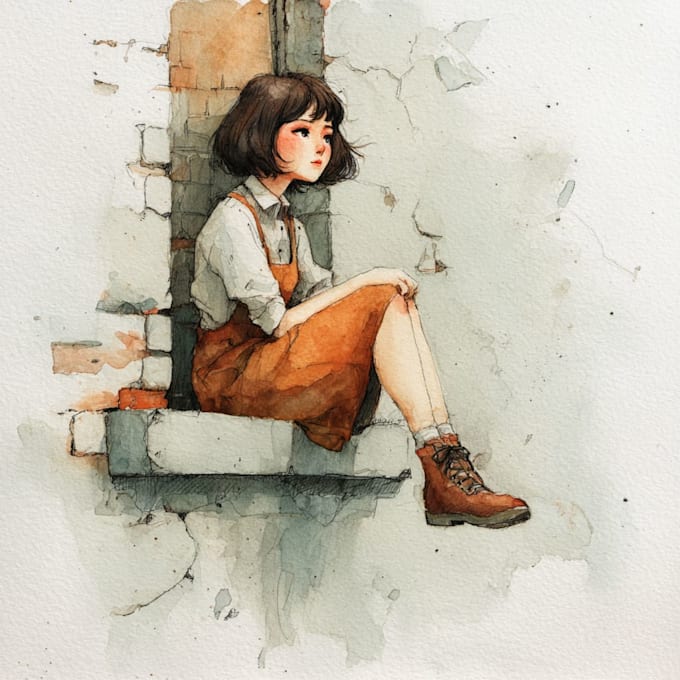 draw watercolor illustration for you