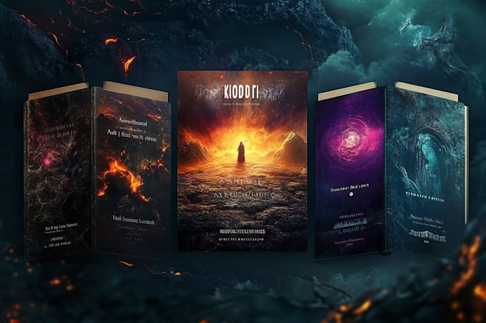 create artistic fantasy book cover design