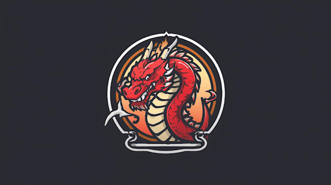 design a powerful dragon logo for your brand