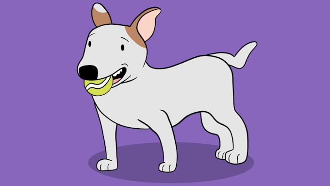 draw a cute cartoon portrait of your pet