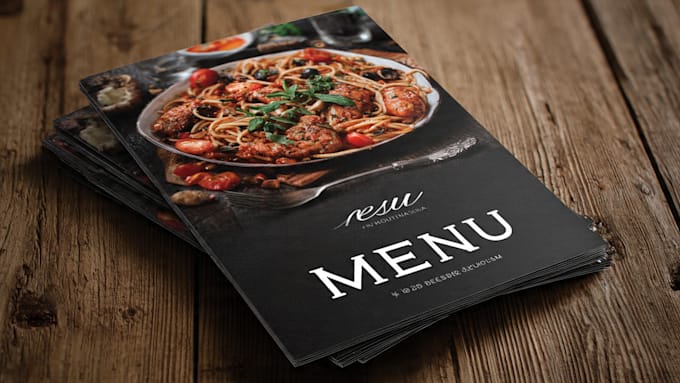 design menu with my special drawings
