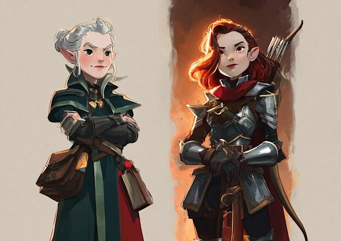 illustrate custom dungeons dragons character art