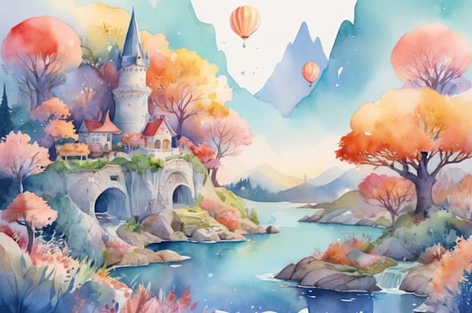 create unique and magical watercolor illustrations