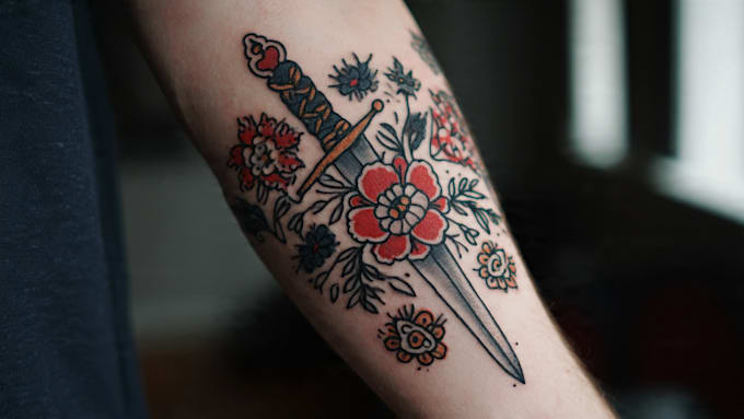 create a custom traditional tattoo design