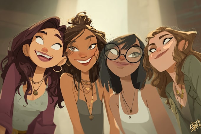 create cartoon character illustration