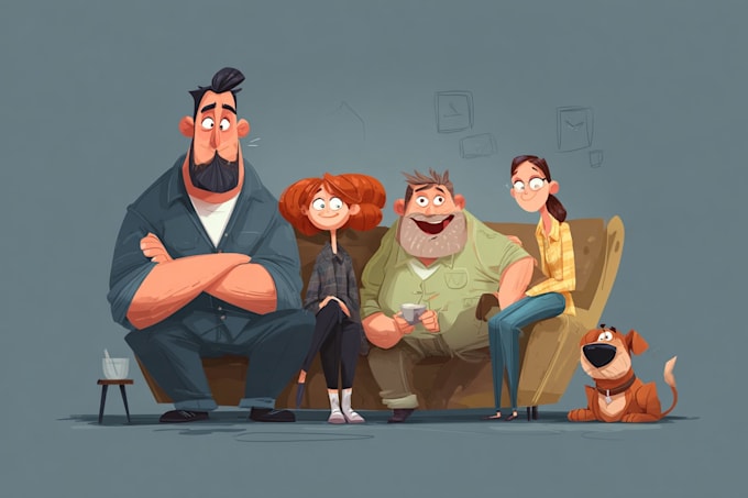 draw retro vintage illustration cartoon character