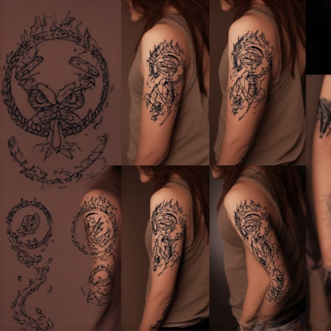 design small tribal tattoo with elegant pattern