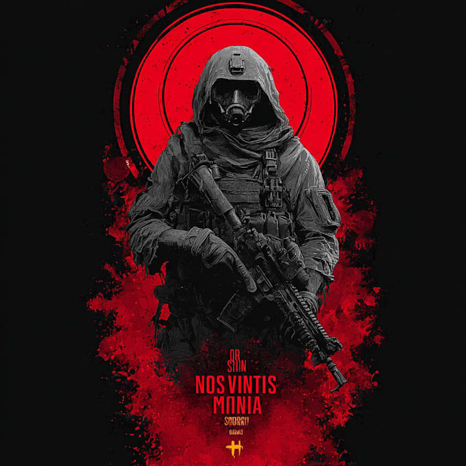 make military dark art design for your brand
