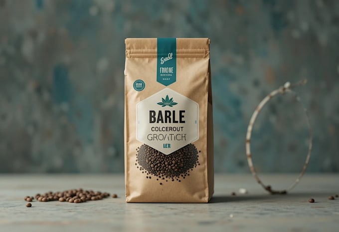 create a coffee bag, packaging and label sticker design