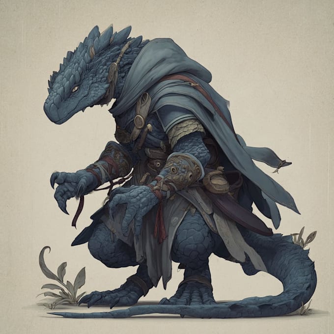 draw monster or fantasy creature horror illustration