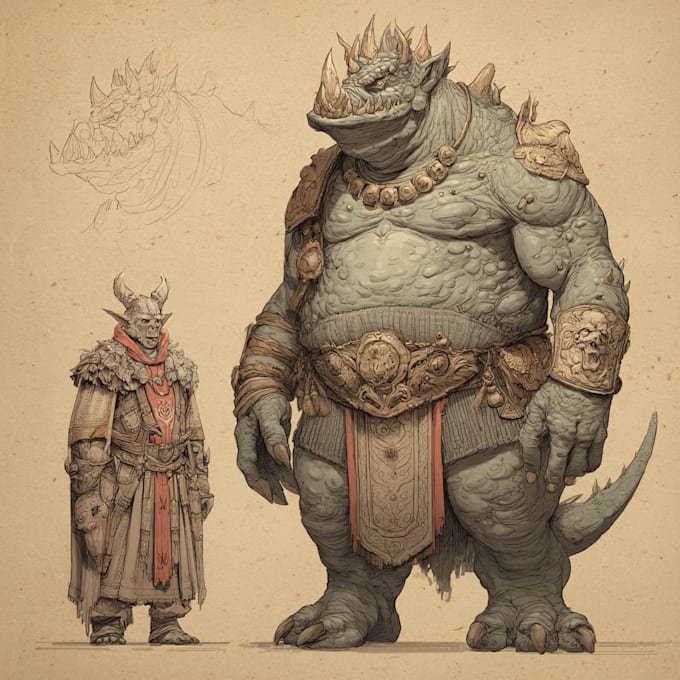 illustrate fantasy art creatures and characters
