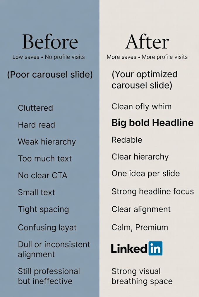 design linkedin carousels that increase saves and profile visits