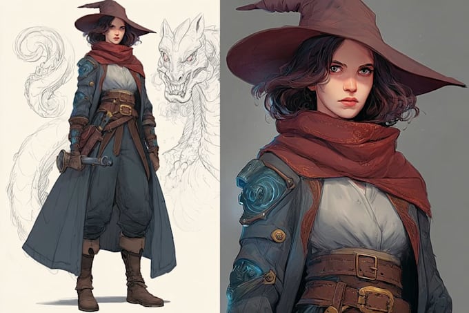 illustrate fantasy characters for dnd campaigns