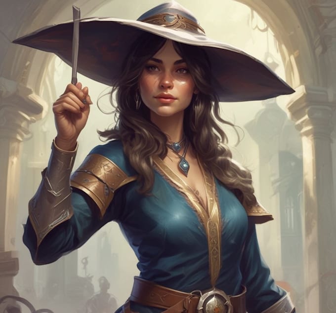 make a character sheet with a unique art style