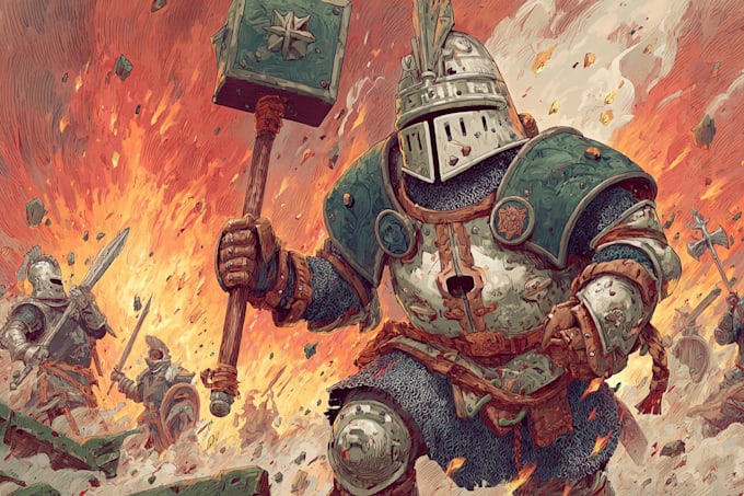 draw warhammer 40k figures with old school