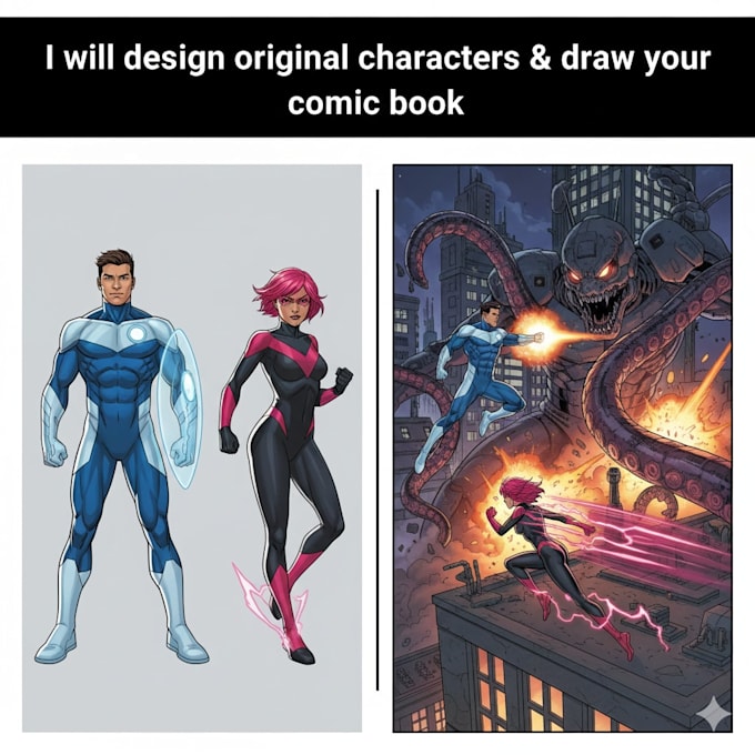 design characters and comic books