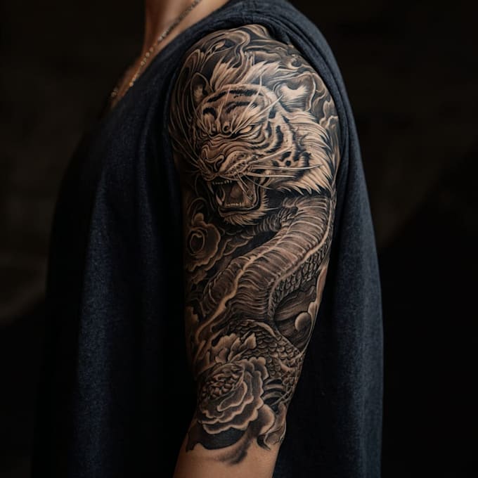 do a tattoo design of tattoo sleeve