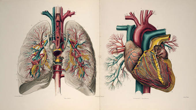 draw anatomy and medical vector illustration