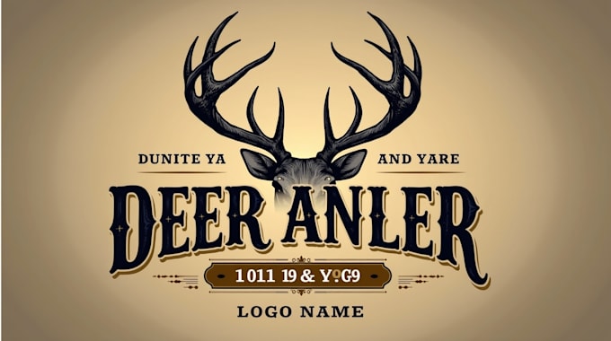 design awesome deer antler logo