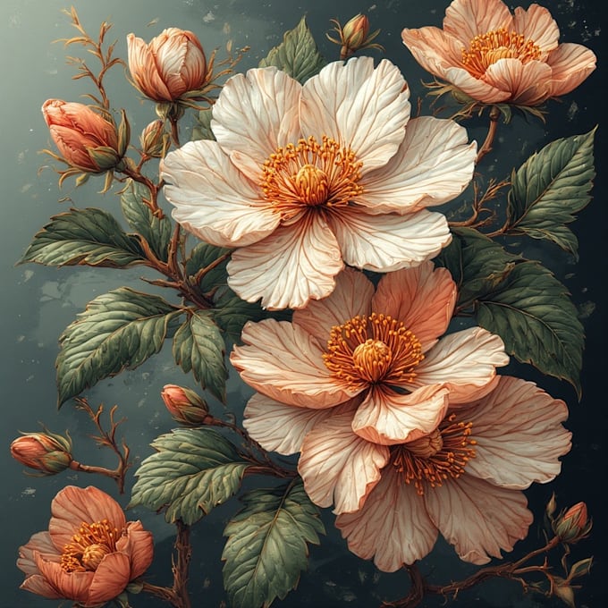 draw illustrations flower botanical for your tattoo