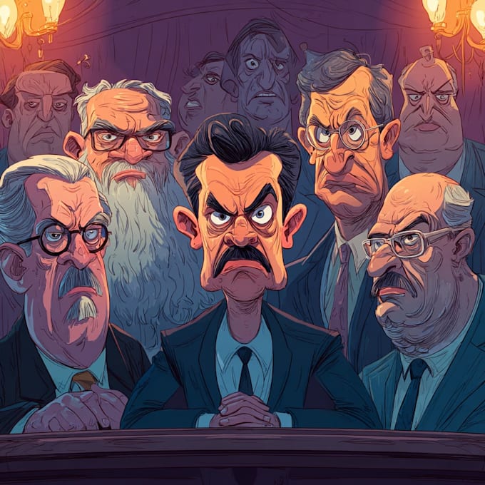 do a political cartoon art