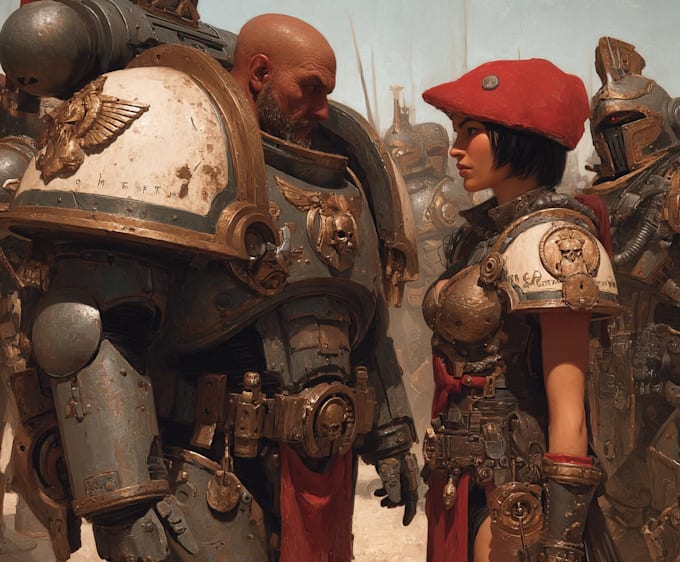 design a warhammer 40k character art